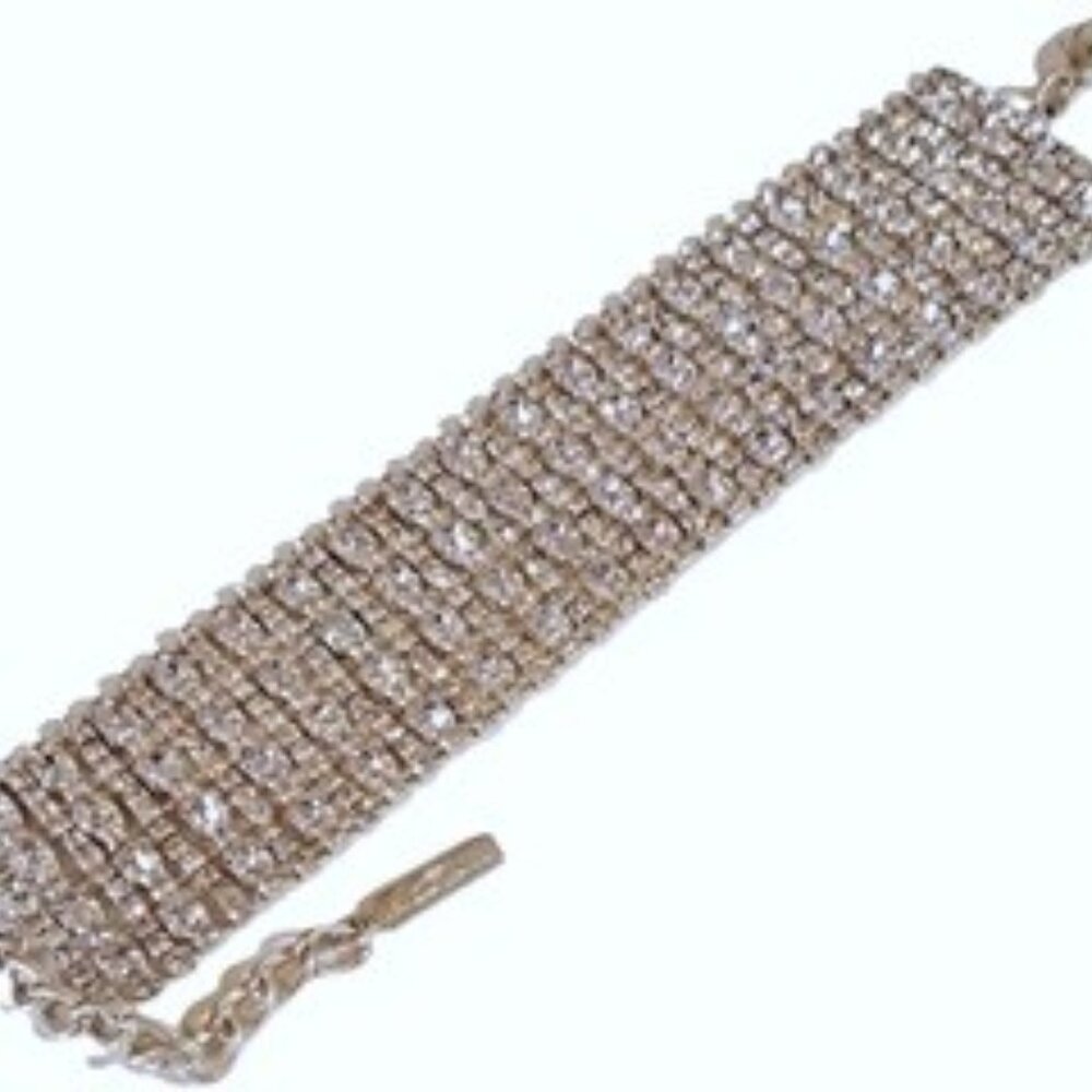 Silver Rhinestone Very Bright Bracelet - Picture 4 of 9